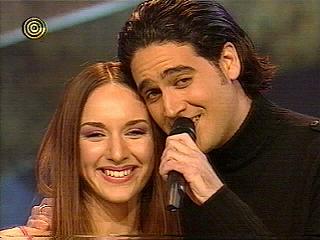 Tal Sundak, The Israeli Entrant for 2001 has a cheesy moment with a backing singer. His song, "Ein Davar" was selected in a TV show on 28 December