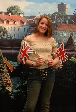 Jessica in the Press Centre